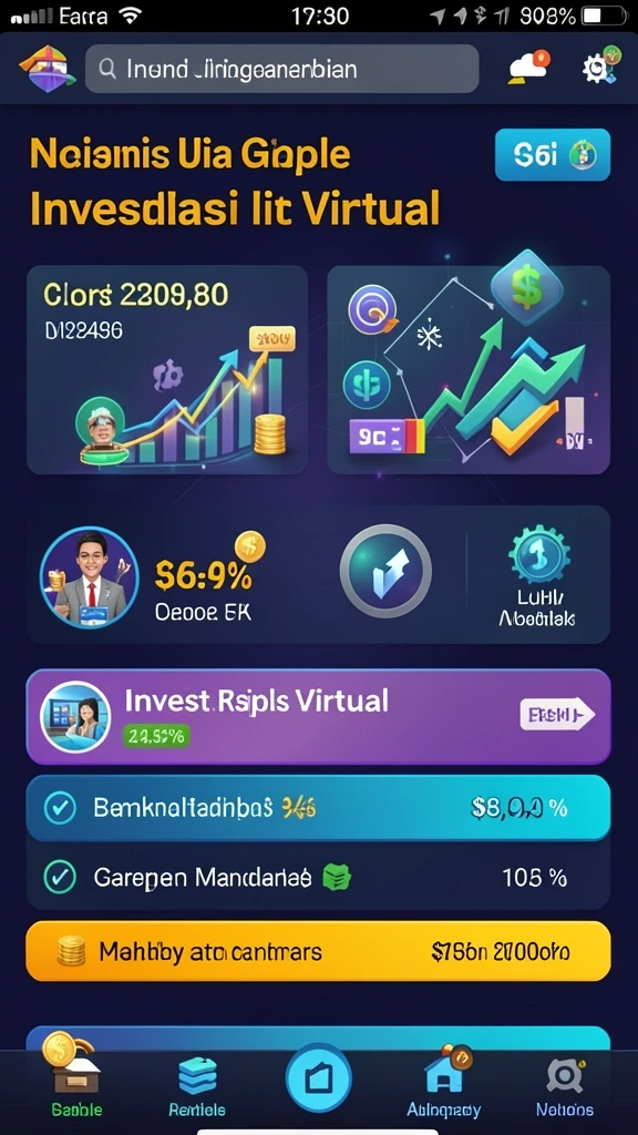 Screenshot ini menunjukkan fitur permainan kartu yang interaktif.