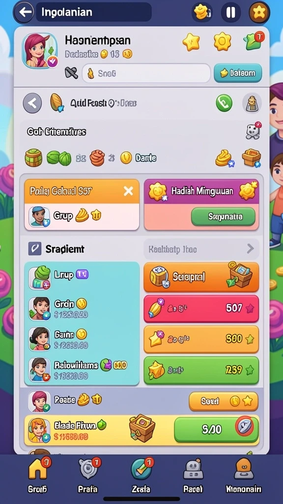 Screenshot menunjukkan level baru yang menantang.