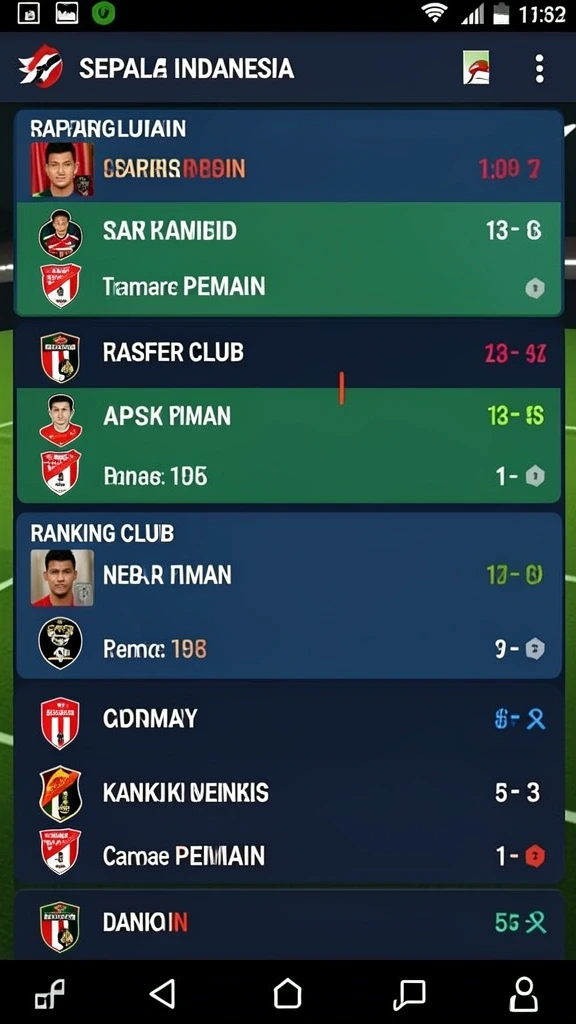Menu pilihan karakter yang beragam dan menarik.