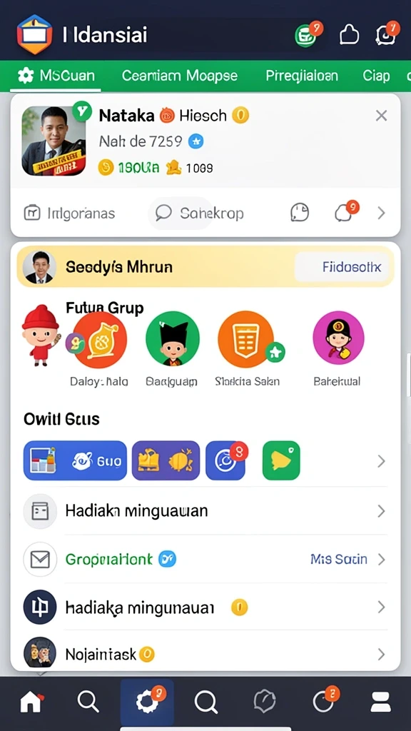 Berbagai pilihan permainan judi dalam satu aplikasi.