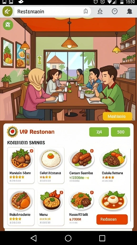 Tampilan awal yang menarik dan mudah dipahami.