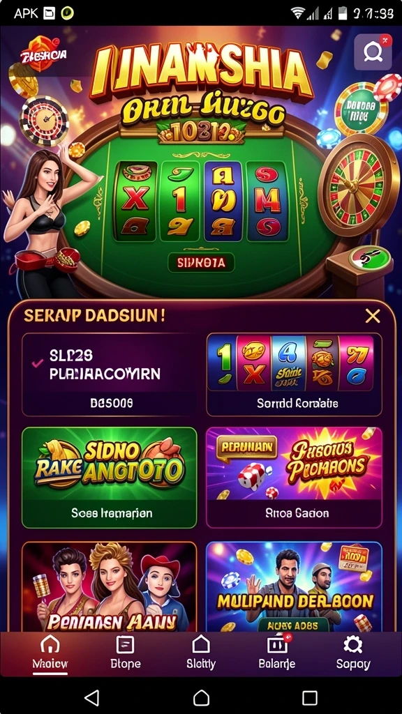 Tampilan antarmuka permainan yang menarik.
