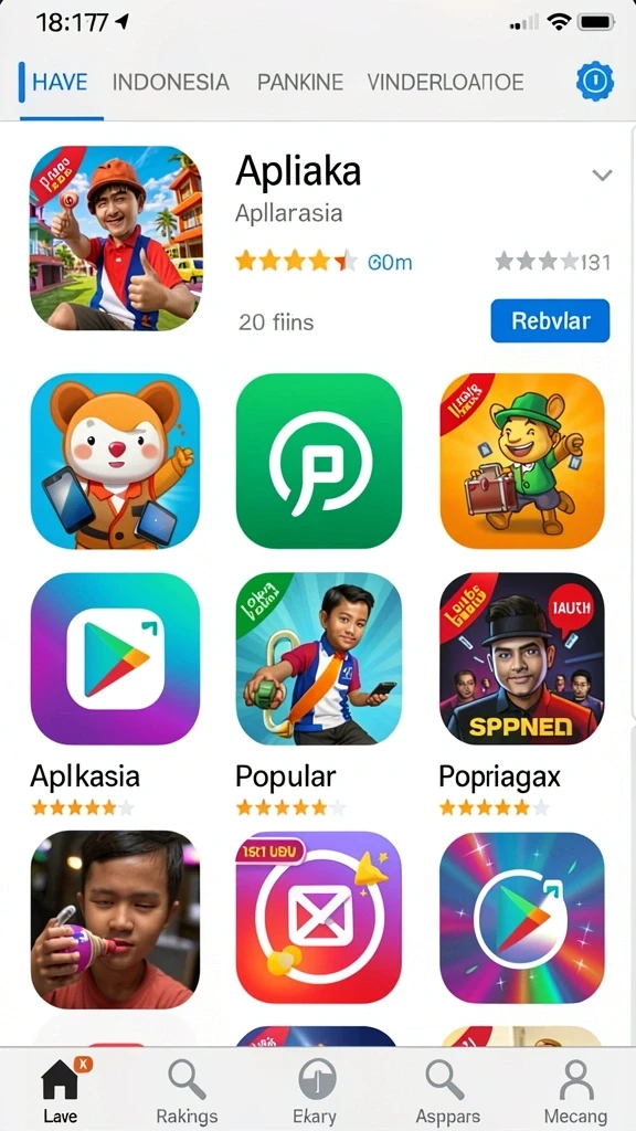 Tampilan awal yang menarik dan intuitif.