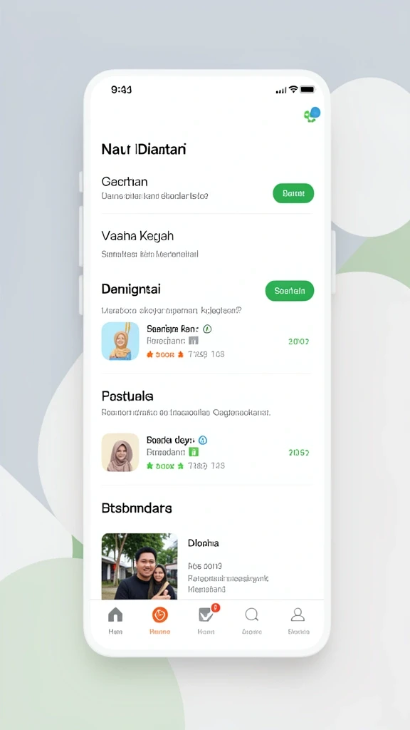 Tampilan antarmuka utama yang menarik.