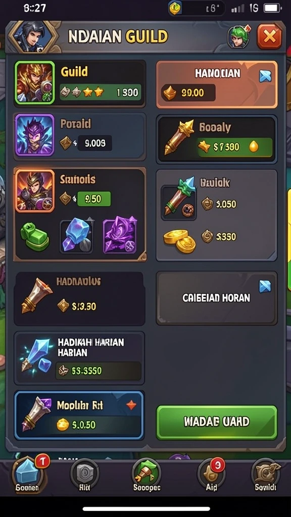 Misi harian yang menantang dan menyenangkan.