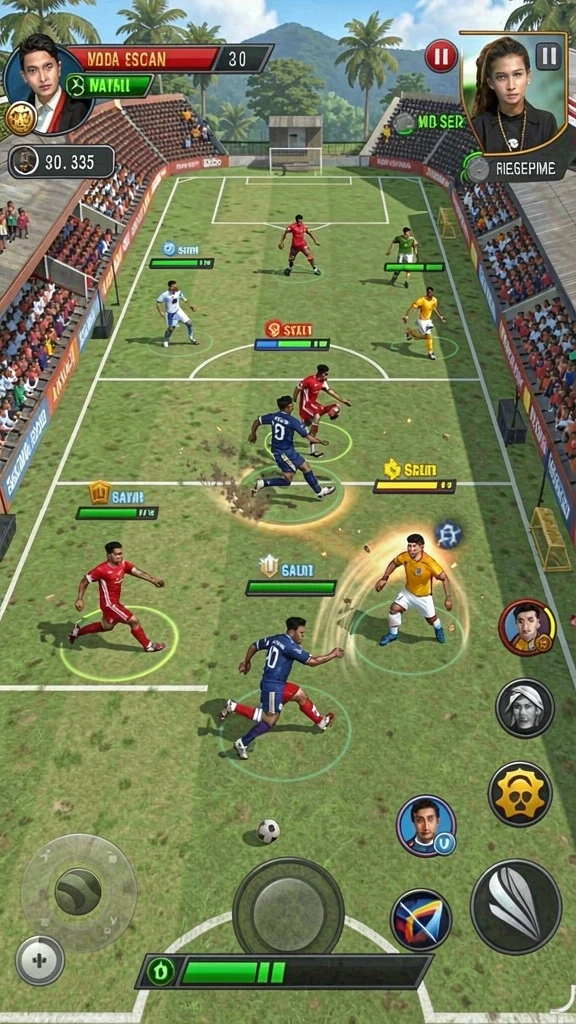 Menu permainan yang mudah dijelajahi.