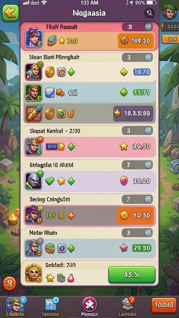 Gameplay yang seru dengan beragam tantangan.