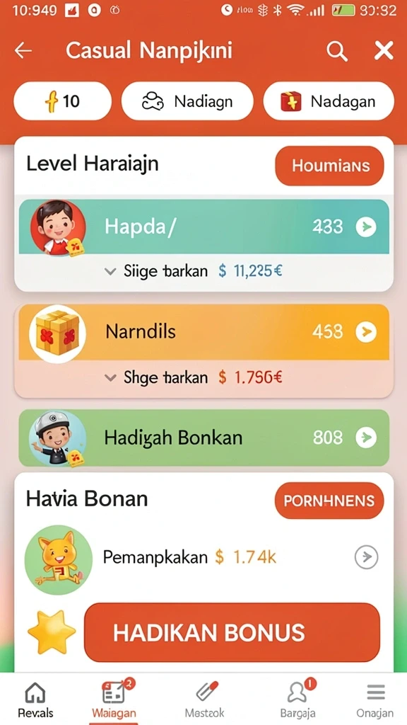 Tampilan awal yang menarik dan mudah dinavigasi.