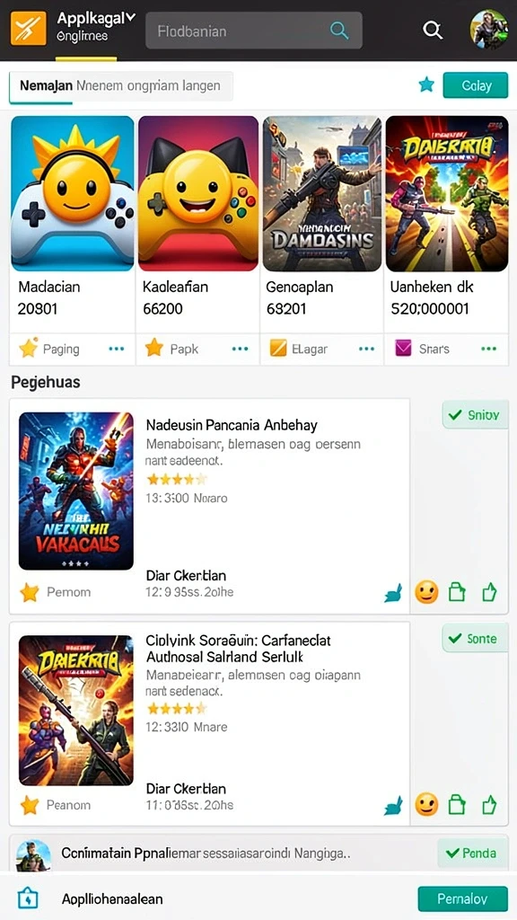 Tampilan awal yang menarik dan mudah dinavigasi.