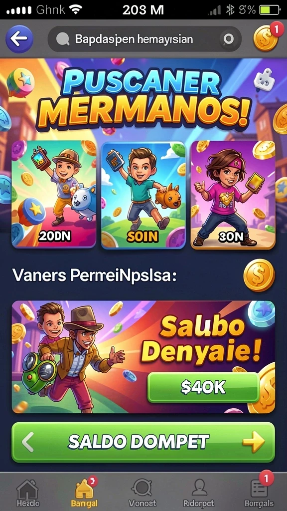 Screenshot aplikasi RPLOOT menunjukkan pemandangan dunia yang menakjubkan.