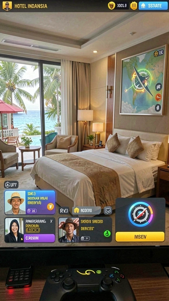 Tampilan awal game yang menarik dan interaktif.