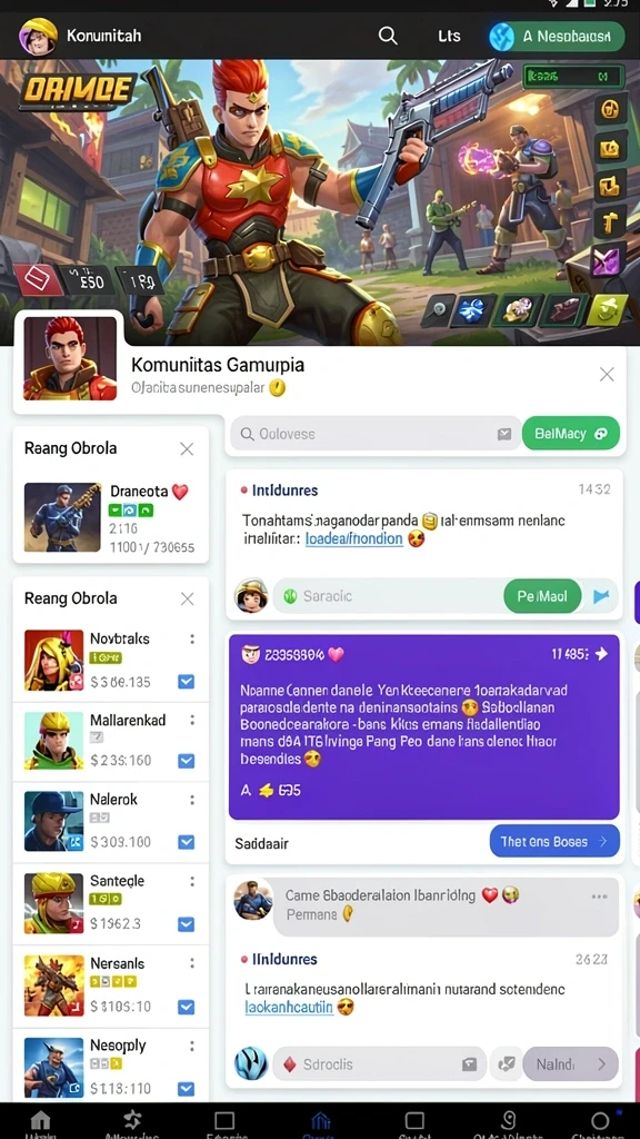 Komunitas aktif yang mendukung dan saling berbagi.